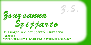 zsuzsanna szijjarto business card